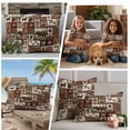 thumbnail image 5 of Country Patch Plaid Outdoor Waterproof Pillow Covers, Brown Farmhouse Retro Bear Deer Cabin Decorative Square Throw Pillowcase Sofa Cushion Sham for Patio/Couch/Chair, 24"x24" 2 Pack, 5 of 8