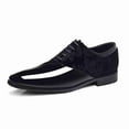 thumbnail image 2 of Men's Formal Dress Shoes with Embossed Floral Pattern, Formal Lace-Up Dress Shoes for Wedding & Party, 2 of 6
