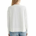 thumbnail image 2 of Lucky Brand Womens Long Sleeves Cozy Crewneck Sweatshirt,Marshmallow,Medium, 2 of 4