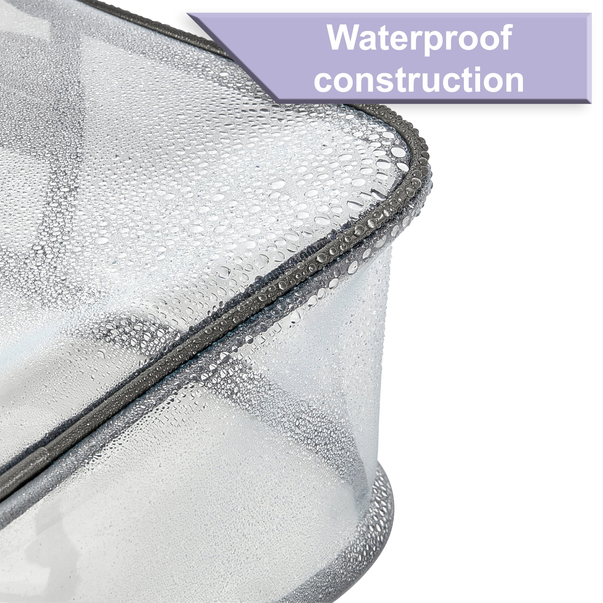 Walmart Clear Makeup and Cosmetic Bag Set for Travel with Makeup or Toiletries, PVC (8 Count)
