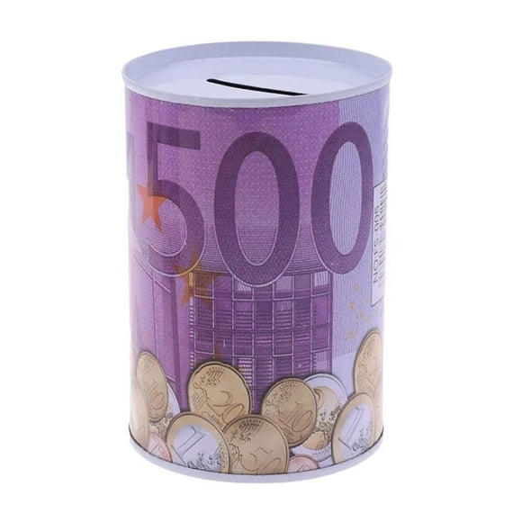 Euro Dollar Money Box Safe Cylinder Piggy Bank Banks For Deposit Boxes Hot D8