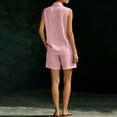 thumbnail image 5 of akafmk 2 Piece Shorts Sets for Women Linen Sleeveless Top and Shorts Loose Summer Casual Outfits, 5 of 7