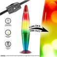 thumbnail image 4 of Urban Shop, 16" Rainbow Motion Volcano Lamp, White Wax, Rainbow Painted Metal Base, 4 of 10