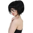 thumbnail image 2 of HPO | Fashion Edna | Multiple Colors Bob with Bangs and Glasses, Halloween Wig | Breathable Capless Cap, 2 of 85