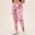 thumbnail image 1 of WILLBEST Pantalones Casuales de Mujer, de Moda, con Cintura Elástica, Holgados, Cargo, con Bolsillo para Mayor Comodidad Diaria. Chica, 1 of 8