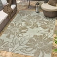 thumbnail image 5 of Tropea Woodbury Casual Tropical Floral Beige Ivory Premium Flatweave UV Resistant Indoor Outdoor Area Rug, 5x8, 5 of 5