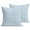 Blue, Denim, White, variant on Misty Blue Rustic Throw Pillow Covers 18 x 18 Inch Pillow Covers Set of 4 Decorative Vintage Farmhouse Blue Solid Color Cushion Case Square Cotton Linen Pillowcases with Zipper for Couch Sofa Bed