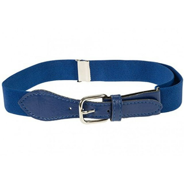 Kids Elastic Adjustable Belt with Leather Closure - Royal Blue