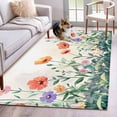 thumbnail image 3 of Vintage Flowers Area&nbsp;Rug 2.7x5ft Colorful Watercolor Plant Gradient Texture Non-Slip&nbsp;Washable Square&nbsp;Rugs Soft Felt Indoor Floor Mat for Bedroom Kitchen Living Room Bathroom, 3 of 9
