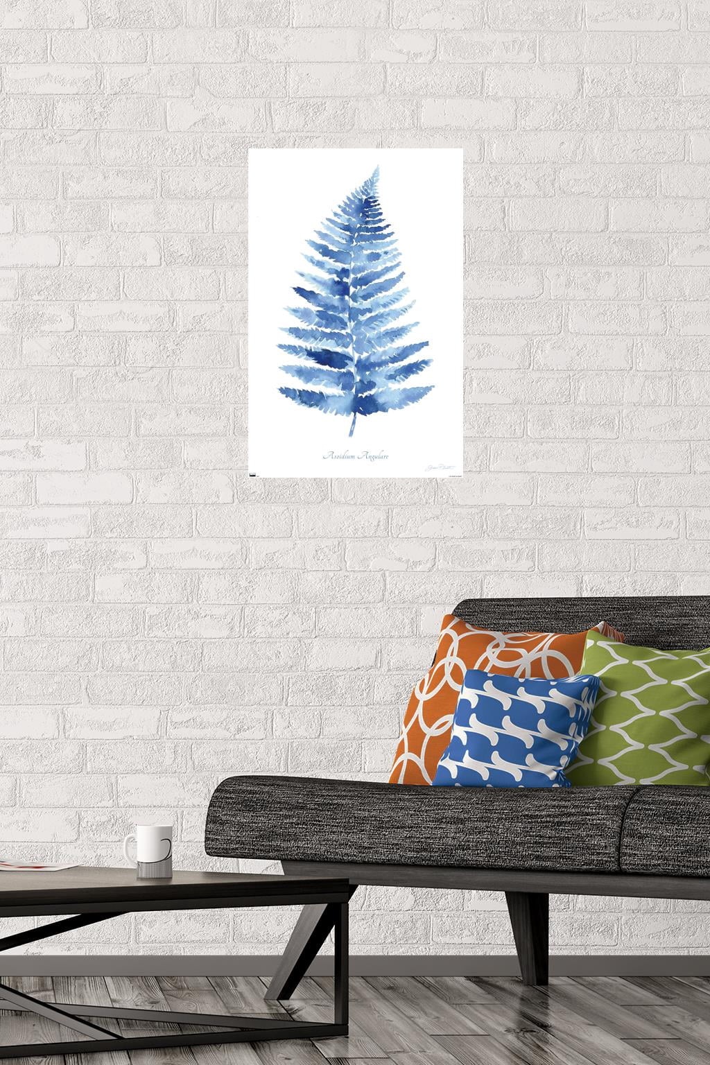 Jean Plout - Indigo Botanical Asoidium Angulare Wall Poster, 14.725" x 22.375"