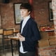 thumbnail image 2 of Suéter de punto de primavera y otoño para hombre, cárdigan fino, color sólido, chaqueta de punto de algodón con cuello en V para hombre joven, 2 of 6