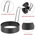 thumbnail image 2 of Paquete de 6 anillos para huevos, anillos redondos de acero inoxidable para cocinar huevos, moldes para hacer huevos para freír antiadherentes, 2 of 5