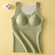 thumbnail image 1 of Ropa interior térmica para mujer, de moda, lisa, con cuello redondo, cojín en el pecho, camiseta térmica cálida de poliéster para mujer, cintura baja., 1 of 3