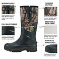 thumbnail image 3 of HISEA Men's Hunting Boots for Mud Working Farming Fishing, Adjustable Calf, Camo Vista, US Size 12, 3 of 6