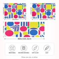 thumbnail image 2 of Yayeee Pillowcase Standard Size Set of 2 Satin Wrinkle Resistant Pillow Case, Red Retro Shapes, 2 of 7