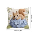 thumbnail image 2 of Tyidzon Easter Bunny Throw Pillow Cover, 18 x 18 inch Spring Floral Rabbit Holiday Cushion Case Easter Decorations for Home Sofa Couch Spring Decor, 2 of 6
