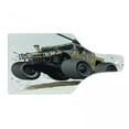 thumbnail image 1 of Cars Cutting Board, Worldwide Off Road Famous Safari Rally Truck with Skull Pirate Flag Camouflage Design, Tempered Glass Cutting and Serving Board, Wine Bottle Shape, Grey Brown, by Ambesonne, 1 of 1