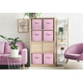thumbnail image 4 of Sorbus 11" Foldable Fabric Baskets with Handles for Storage & Organization, 6-Pack, Pastel Pink, 4 of 7