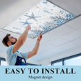 thumbnail image 5 of 1 Pack Ocean Starfish Fluorescent Light Covers for Ceiling Lights Nautical Sea Jellyfish Seahorse Coral Seaweed Seashell Magnetic Ceiling Light Covers Overhead Light Filters for Office Classroom Home, 5 of 9