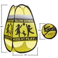 thumbnail image 6 of Dryser 3-Pack Caution Slow Down Kids at Play Safety Signs with Reflective Tape - 24" Yellow Pop-up Children at Play Signs, 6 of 7