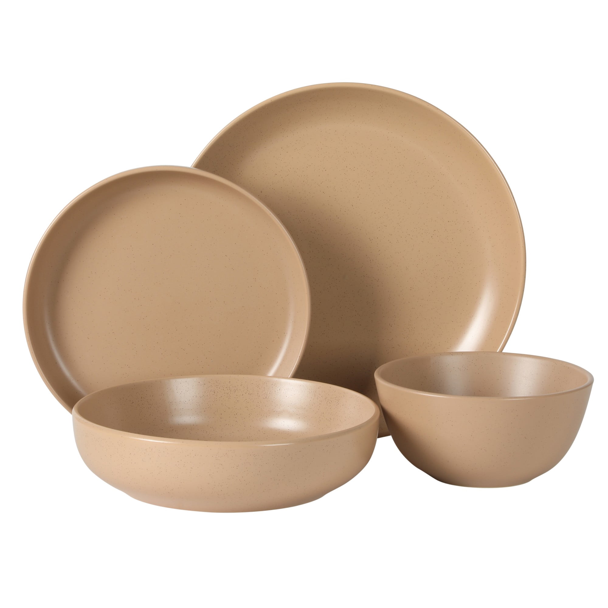 Gibson Elite Leeds Court 16-Piece Terracotta Stoneware Dinnerware Set