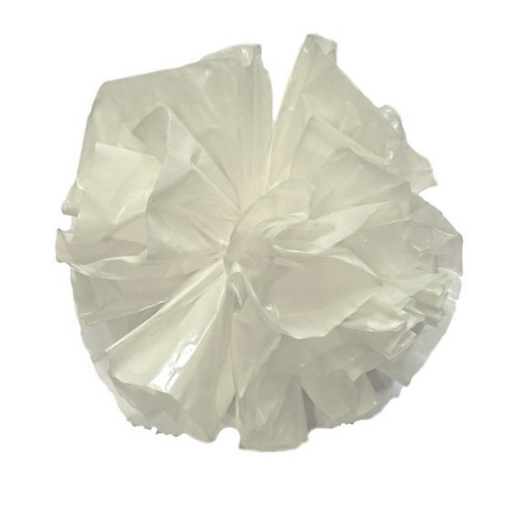 12 Plastic Flower Poms with Suction Cups Car/Limo Decoration Deco-Puffs - ivory