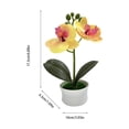thumbnail image 3 of JZCHUNTOY Simulation Phalaenopsis Potted Ornament, Realistic Artificial Flower Green Plant, Exquisite Craft, No Maintenance, Decor for Home, Office, Living Room, Desktop Decoration, 3 of 6