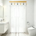thumbnail image 1 of Lace Mesh Door Curtain Embroidered Accents No Drill Insect Resistant Light Filtering Door Cover Stick on Installation Decorative, White, JKODE, 1 of 6