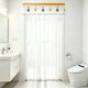 thumbnail image 1 of Cortina de puerta de encaje con acentos bordados, malla filtrante de luz, cubierta resistente a insectos sin perforación para dormitorio, baño, cocina, 200x90cm, 1 of 6