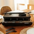 thumbnail image 4 of Swissmar Classic Raclette Grill - Black Non-Stick Reversible - 8 Person - Heat Resistant Spatulas, 4 of 16