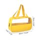 thumbnail image 2 of Bolsas de maquillaje medianas transparentes de patchwork duraderas para mujeres de Unique Bargains para vacaciones y camping en cuero PU y PVC amarillo-M, 2 of 4