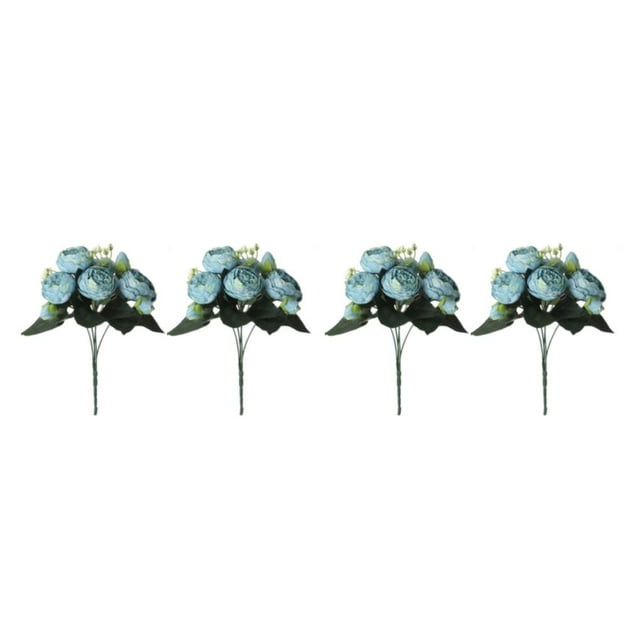 ZheElen Long-lasting Durability Easy To Clean Artificial Flower Arrangement For Wedding Decoration Realistic Appearance blue 2Set
