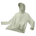 thumbnail image 6 of Men's Summer Jackets Sun Protection Trendy Comfortable Long Sleeve Solid Color Full-Zipper Elastic Cuffs Hoodies Light Shirts With Pockets Green XS, 6 of 9