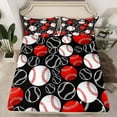 thumbnail image 2 of Homewish Gamer Baseball Boy 4pcs Bed Sheets,Sport Theme King Sheets,Ball Game Super Cozy Sheet Set,Super Cozy Room Decor, 2 of 7