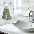 thumbnail image 5 of Yayeee Kitchen Hanging Hand Towels Set of 2 with Loop Bathroom Absorbent Tie Towel, Garden Scene, 5 of 7