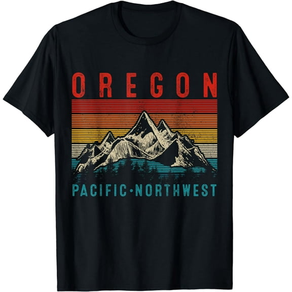 Oregon Vintage Mountains Hiking Pacific Northwest PNW Gift T-Shirt