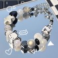 thumbnail image 1 of Pulsera de cristal Pulsera de niña Pulsera de perla de ojo de gato Pulsera de dopamina Niche Sense Joyas que no se decoloran, 1 of 5