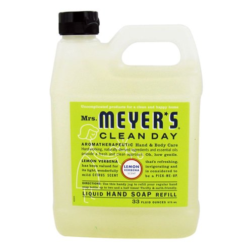 Mrs. Meyers Clean Day Liquid Hand Soap Refill, Lemon Verbena 33 Oz