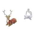 thumbnail image 1 of Figura de reno, alce y ciervo, escultura de mesa, adorno abstracto, estatua de pensador, decoración para sala de estar, oficina, dormitorio, estanterí, 1 of 8