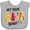 AC-Heather Grey, variant on Inktastic Hey There Buddy with Ketchup Mustard and Hot Dog Boys or Girls Baby Bib