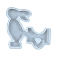 thumbnail image 1 of Easter Mould Size Rabbit Pulling Car Silicone Mould Gypsum Cement Pendant Mould, 1 of 9