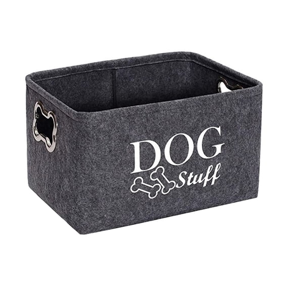 NUOLUX Dog Storage Toys Basket Pet Box Container Boxes Baskets Bin Small Dogs Handle Food Collapsible