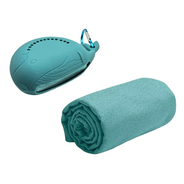 Toalla de gimnasio, toalla de microfibra para cuello y cara, suave y fresca, ideal para fitness, baloncesto, senderismo, jogging y actividades al aire Azul