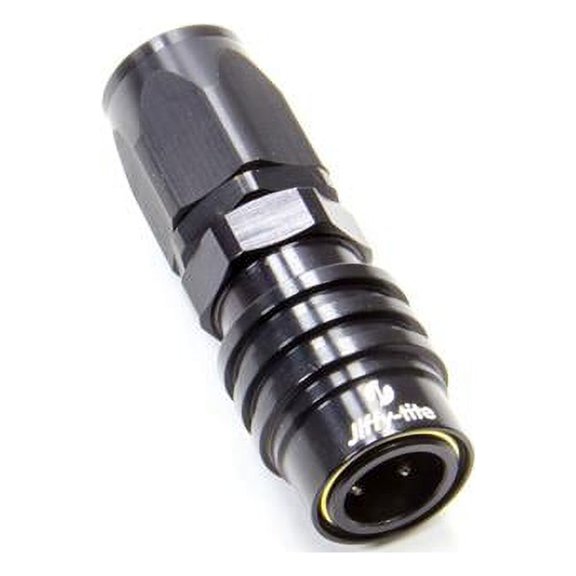 31608J Quick Release 8 AN Straight Hose End Valved, Black