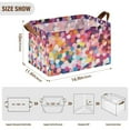 thumbnail image 7 of Yayeee Foldable Storage Basket for Shelves with Handles Waterproof Cloth Bins, Black Colorful Circles, 7 of 7