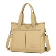 thumbnail image 1 of Canvas Commute Bag Contrast Color Top-Handle Bags Multi-function Simple for Work, 1 of 10