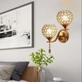 thumbnail image 2 of lionlar Homyl Modern Decorative Crystal Wall Light, Bedside Wall Lamp Sconce for 3, 2 of 7