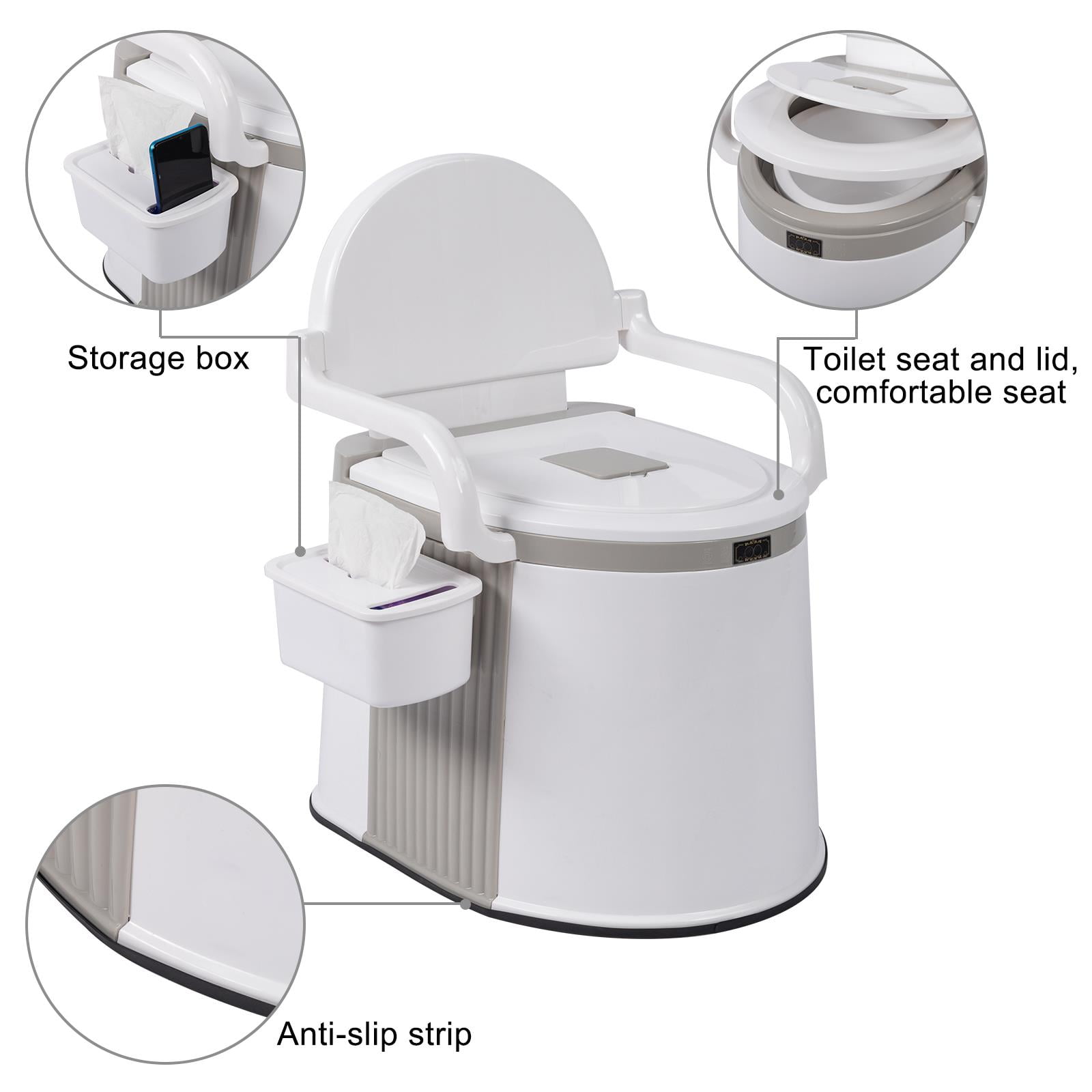 Alpcour Portable Tolet U2013 Compact Ndoor & Outdoor Commode W/Travel Bag