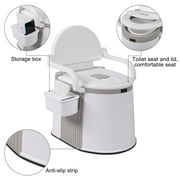 SalonMore Portable Travel Toilet, Lightweight Indoor Outdoor Commode White