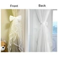 thumbnail image 4 of 2 Pcs Lace Curtain Tiebacks Sweet Bowknot Curtain Holdbacks Buckles Nursery Home Decor, Ribbon Drape Holder Wedding Birthday Party Decoration for Home Decorative (White), 4 of 6